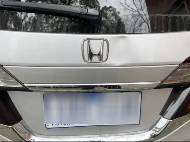 Car damage before repair - Tailgate Dent Repair before professional scratch repair service