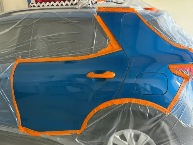 Car damage before repair - Keyed Car Repair before professional scratch repair service